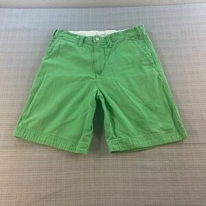 Polo Ralph Lauren Men's 32 Green Chino Shorts Relaxed Fit Cotton Classic Polo